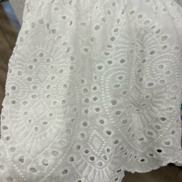 EVERLY • White Tie Up Eyelet Dress • size S - Picture 7 of 10